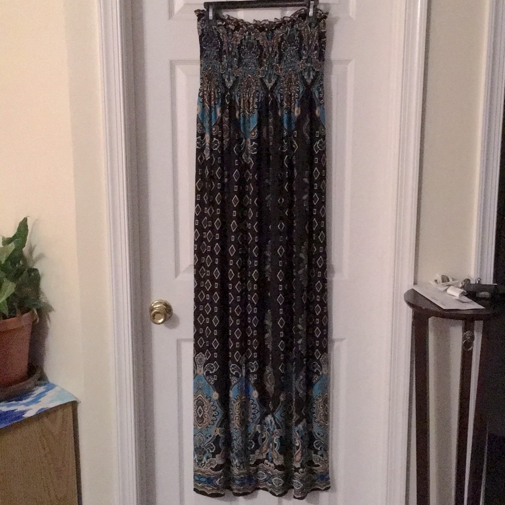 Strapless maxi dress